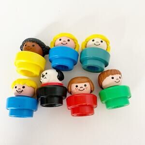 Fisher Price Chunky Little People Figures Lot Of 7 Vintage 1990s